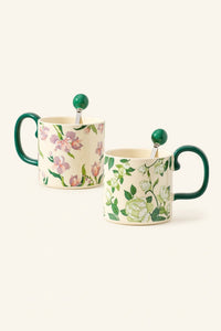 French-Style Camellia Ceramic Mug