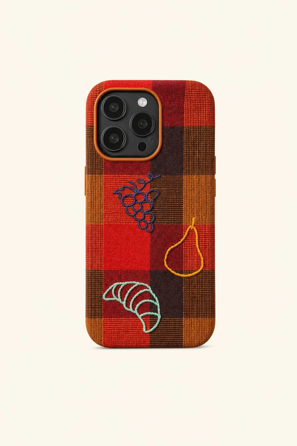 Fruit & Bread Embroidered Phone Case