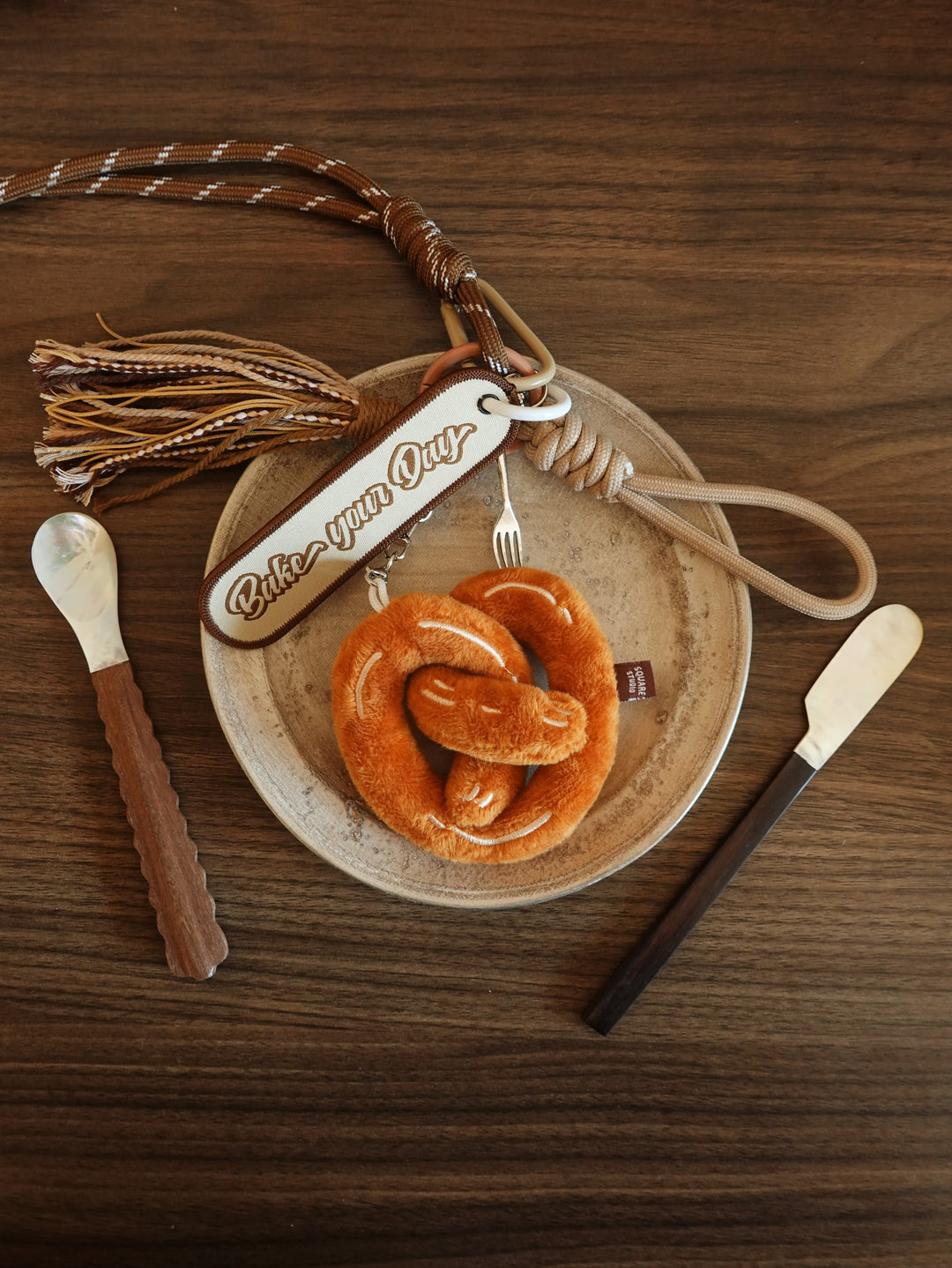Plush Bread Keychain & Phone Charm