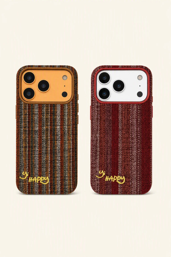 Happy Letters Embroidered Phone Case