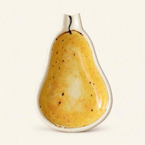 Golden Pear Cream Ceramic Plates