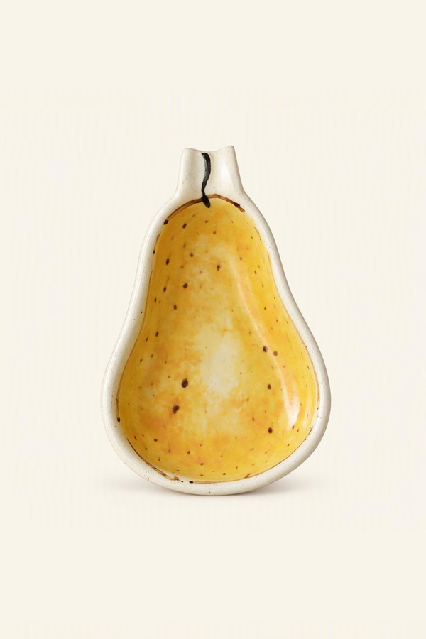 Golden Pear Cream Ceramic Plates
