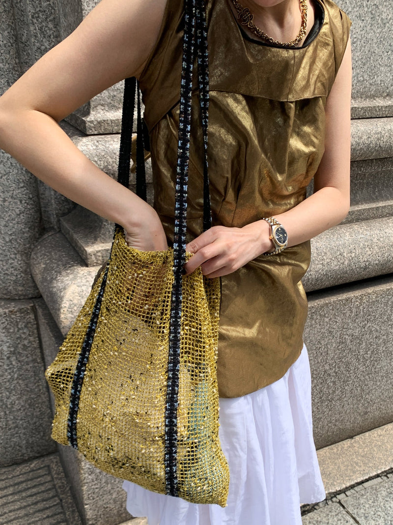 Sorbet Waffle Mesh Drawstring Tote Bag - TRLab Shop
