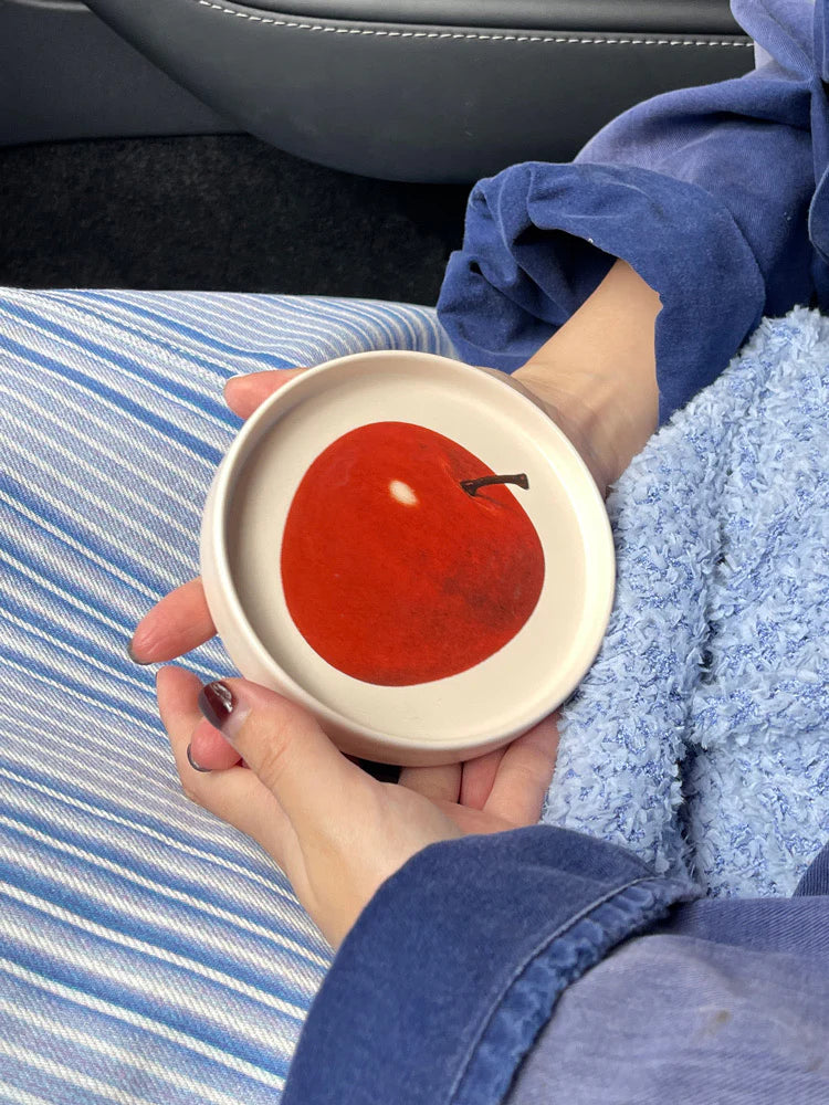 Red Apple Small Ceramic Plate - TRLab Shop