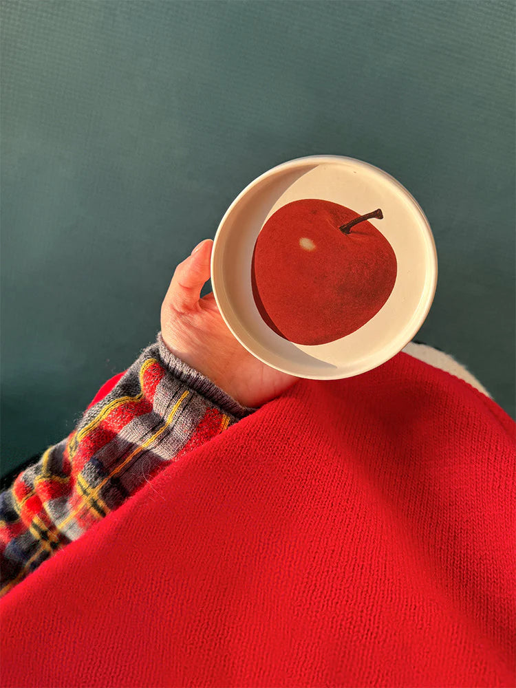 Red Apple Small Ceramic Plate