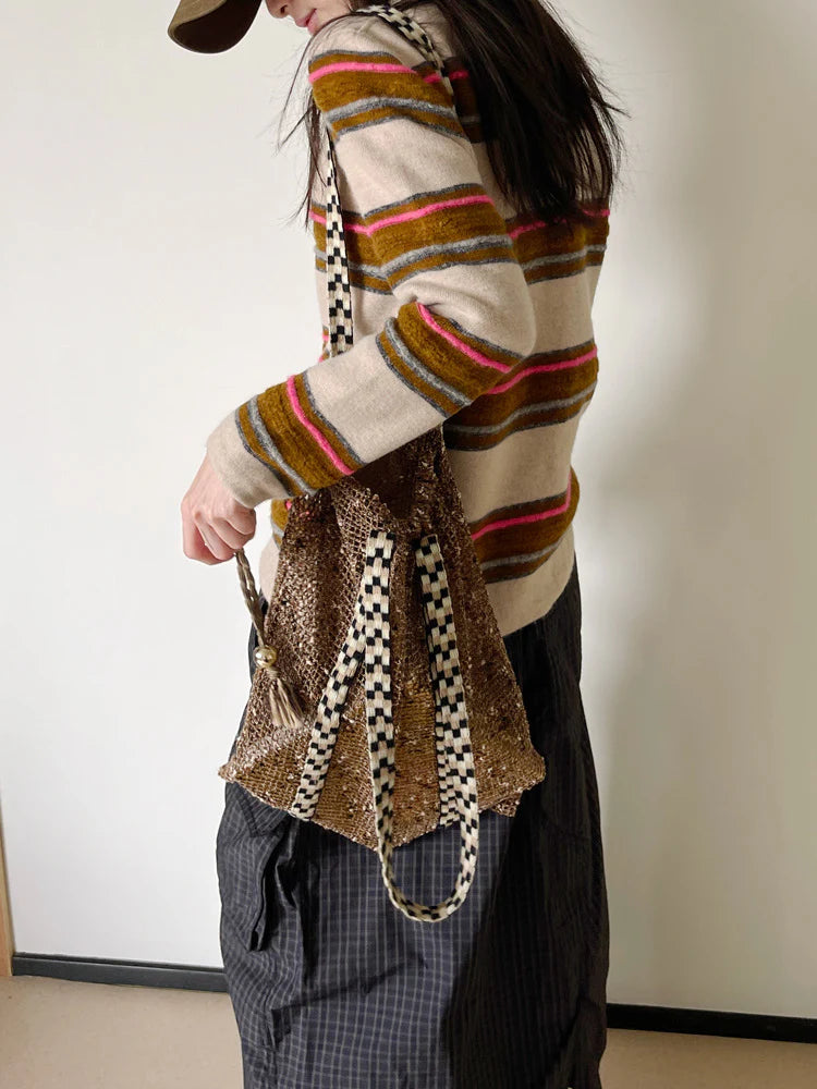 Sorbet Waffle Mesh Shoulder Bag - TRLab Shop