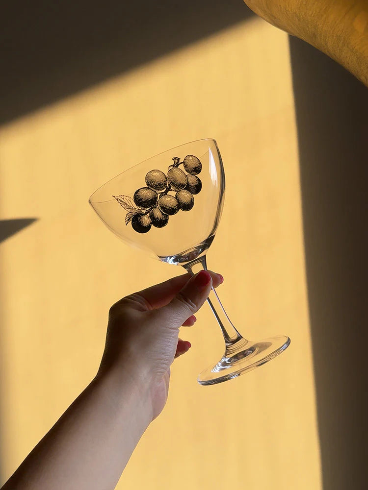 Linear Fruit Tinted Glass Wine Goblet - TRLab Shop