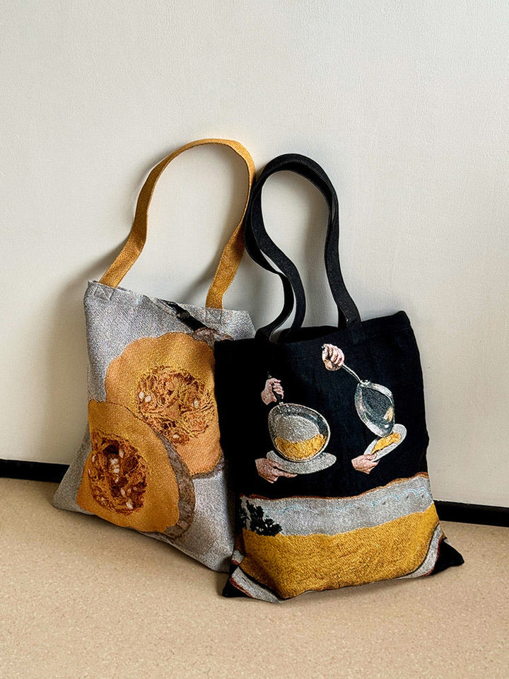 Halved Pumpkin Tote Bag