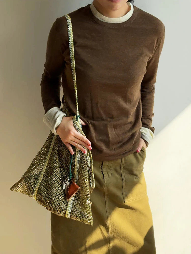 Sorbet Waffle Mesh Drawstring Tote Bag - TRLab Shop