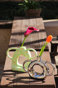 Ceramic Donut Twin-Handled Vase