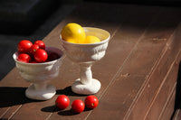 Ceramic Goblet and Footed Pillow Bowl