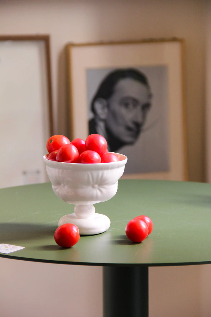 Ceramic Goblet and Footed Pillow Bowl