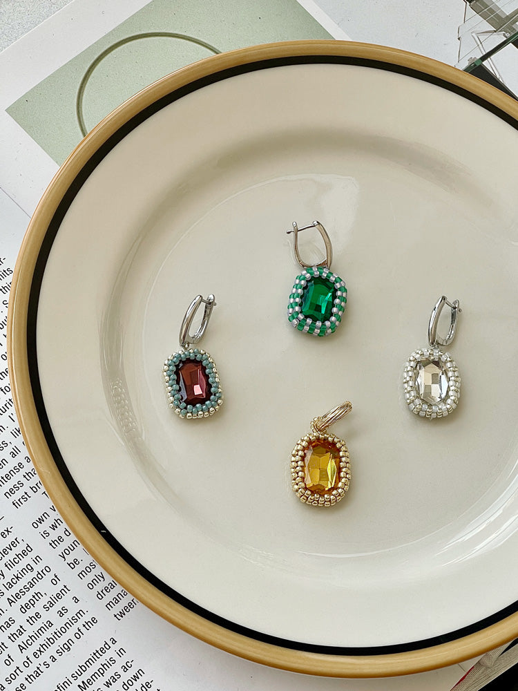Beaded Gem Earrings - TRLab Shop