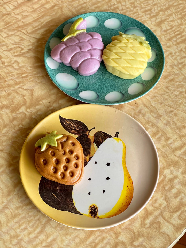 Double Pear & Egg Bamboo Fiber Plate