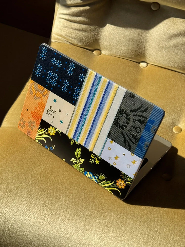 Satin Floral Patchwork Laptop Case - TRLab Shop