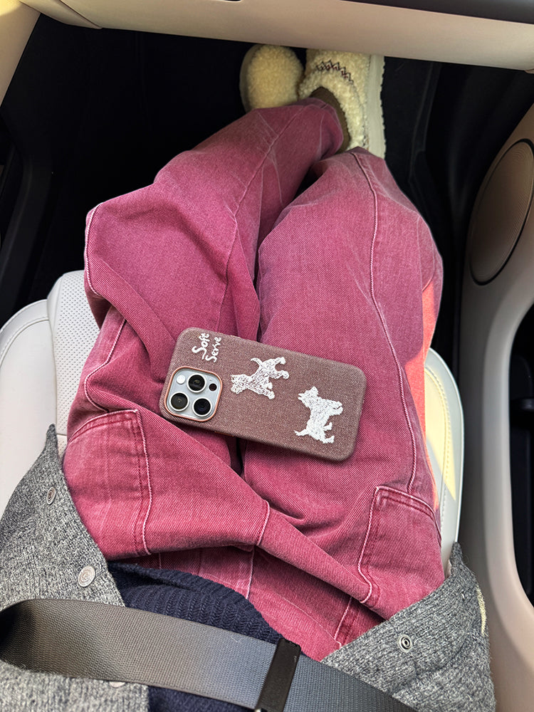 Red & Purple Puppy Phone Case - TRLab Shop