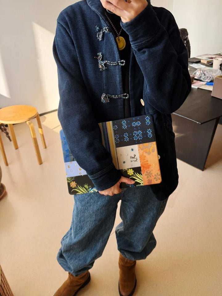 Satin Floral Patchwork Laptop Case - TRLab Shop