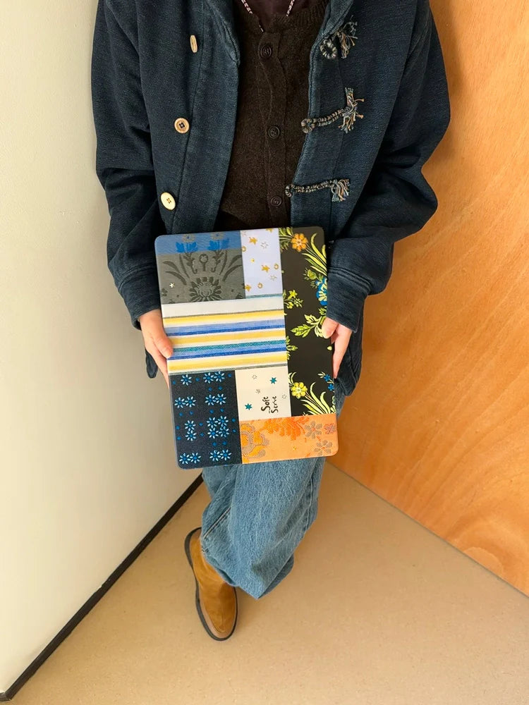 Satin Floral Patchwork Laptop Case - TRLab Shop