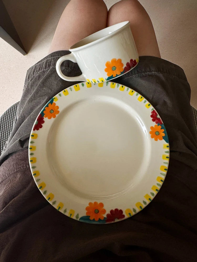Hand-Painted Floral Display Plate - TRLab Shop