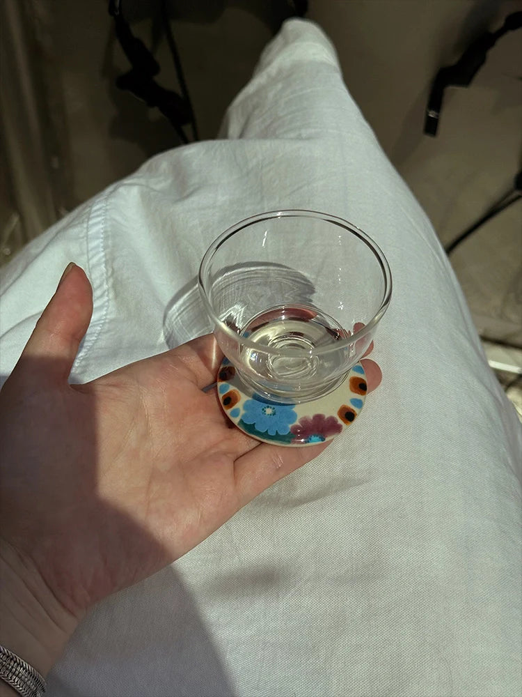 Hand-Painted Floral Sake Cup - TRLab Shop