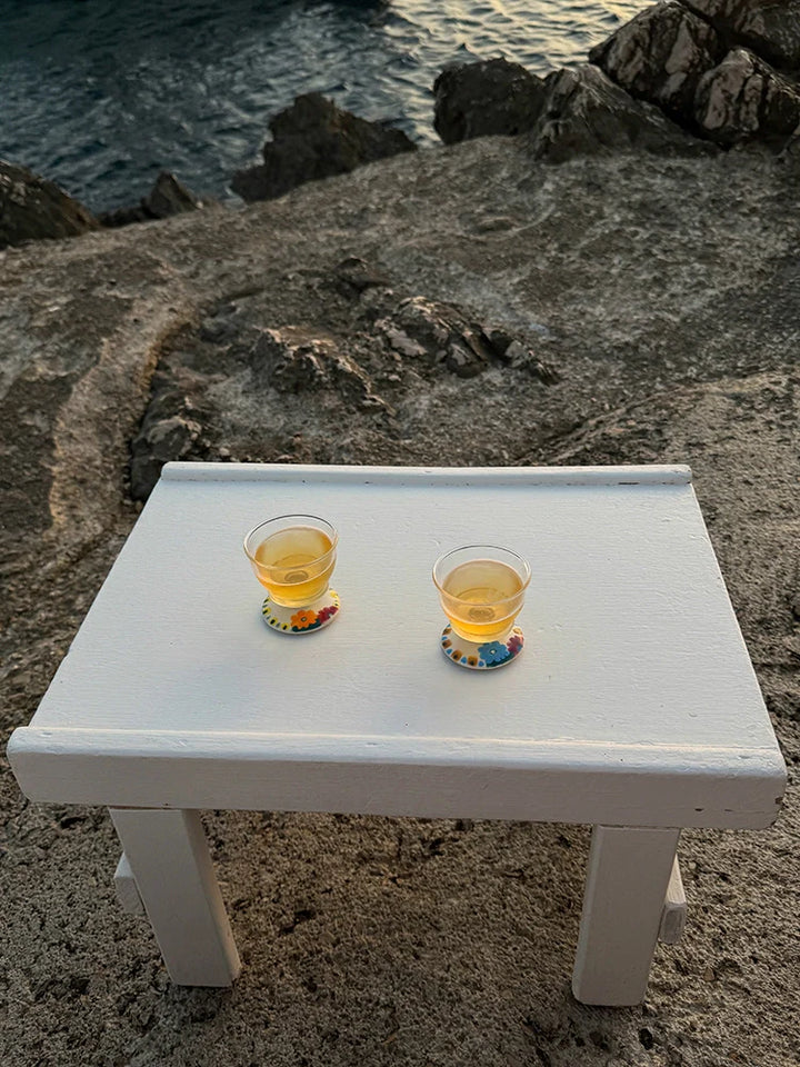 Hand-Painted Floral Sake Cup