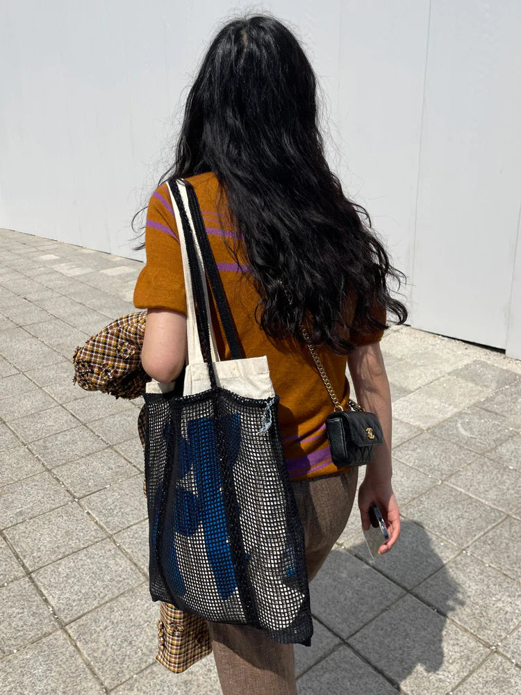 Sorbet Waffle Mesh Shoulder Bag - TRLab Shop