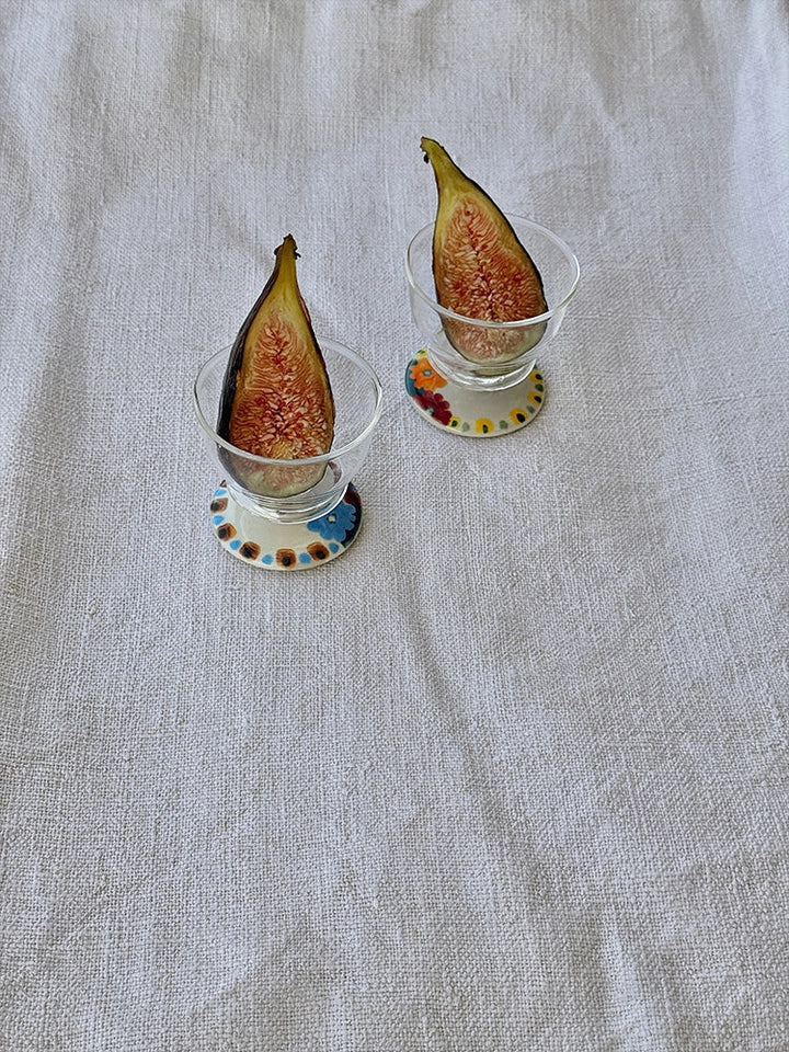 Hand-Painted Floral Sake Cup