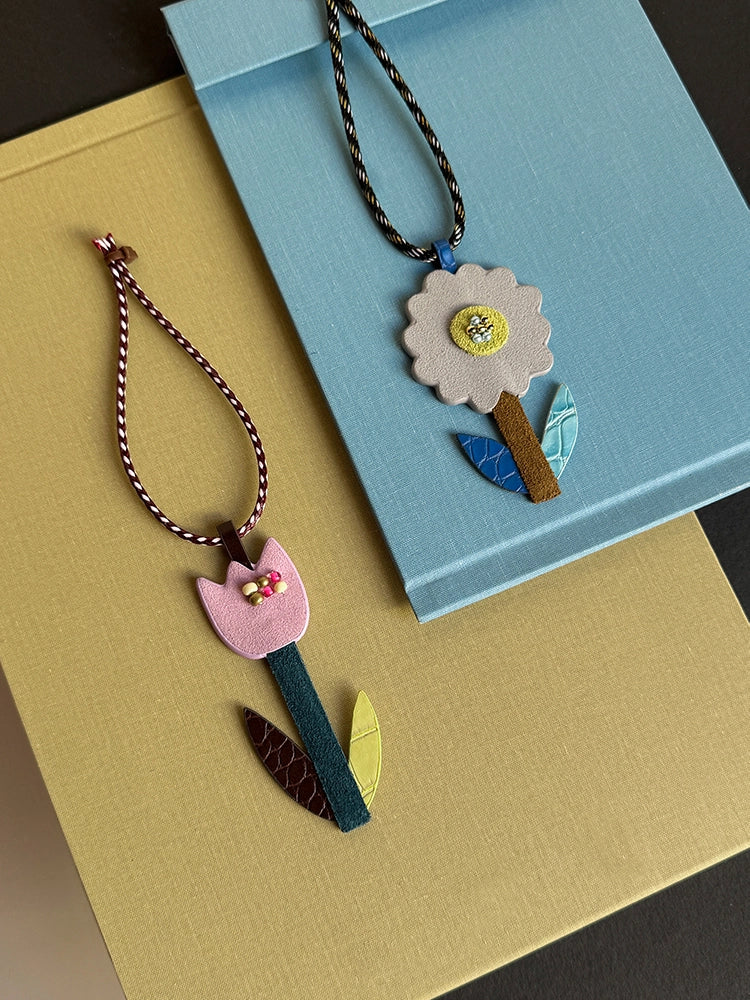3D Floral Patchwork Leather Charm - TRLab Shop