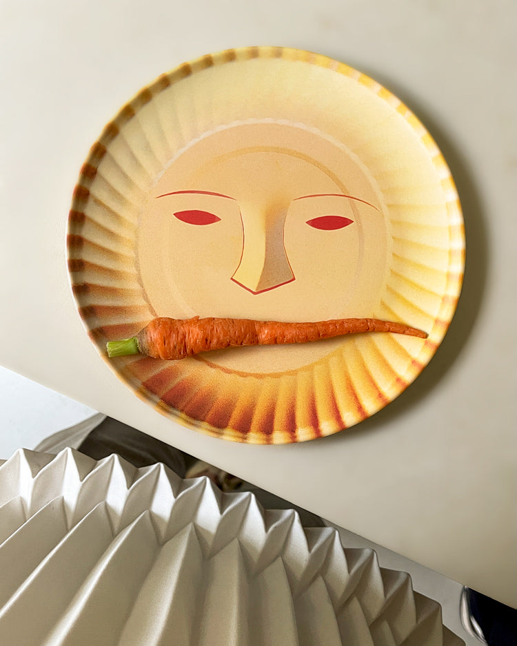 Face & Checkerboard Bamboo Fiber Plate - TRLab Shop