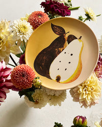 Double Pear & Egg Bamboo Fiber Plate