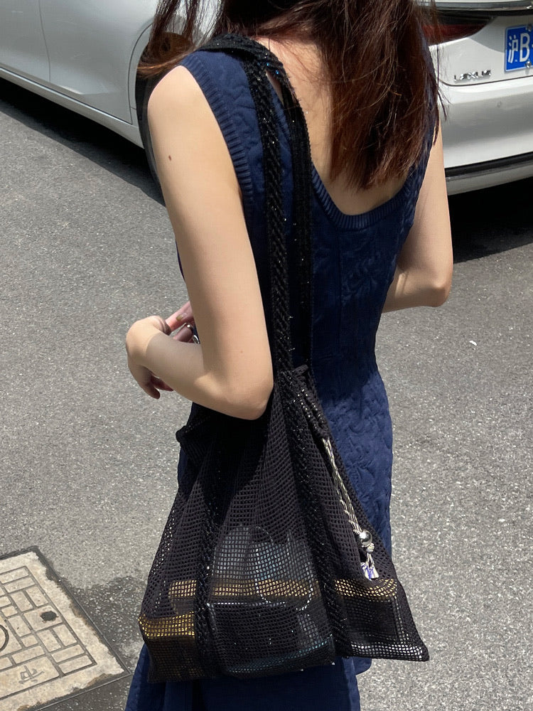 Sorbet Waffle Mesh Shoulder Bag - TRLab Shop