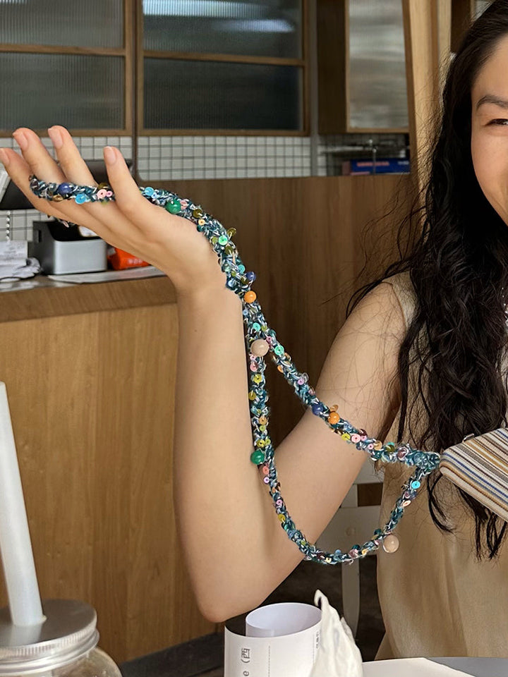 Pastel Color Dot Twist Phone Strap