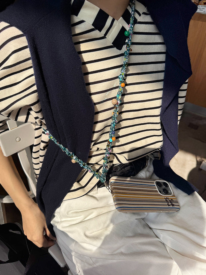 Pastel Color Dot Twist Phone Strap