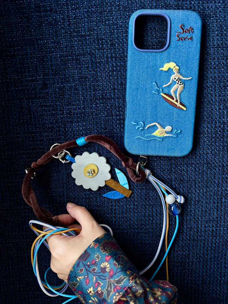 Patchwork Posy Adjustable Phone Strap - TRLab Shop
