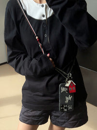 Puppy & Red House Phone Strap - TRLab Shop