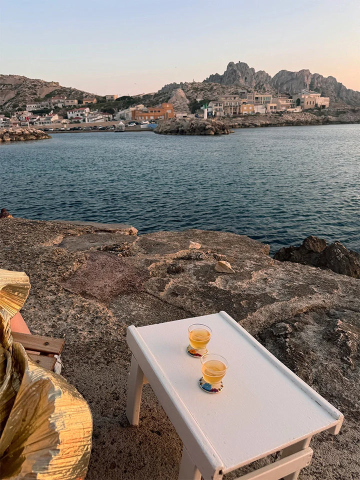 Hand-Painted Floral Sake Cup