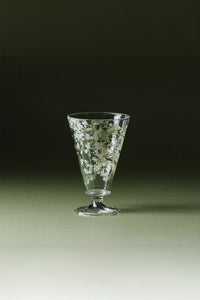 Pear-Blossom glass goblet by TRLab Shop, featuring a delicate pear blossom design and clear elegant glass for fine dining.