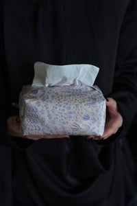 Purple-pink oil painting style tissue pack with artistic design, featuring soft tissue boxes in a decorative, colorful pattern.