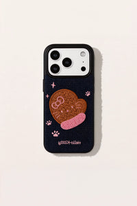 Embroidered warm cloak phone case from TRLab Shop, featuring intricate embroidery and soft fabric for stylish protection.