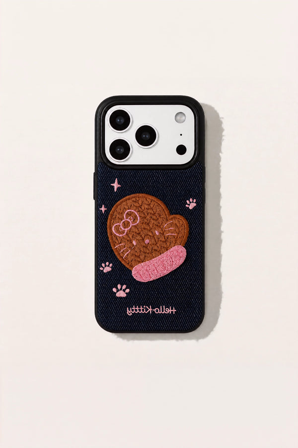 Embroidered warm cloak phone case from TRLab Shop, featuring intricate embroidery and soft fabric for stylish protection.