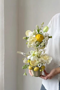 Three-Lemon Ceramic Flower Pot