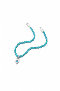 Tibetan-Style Turquoise Round Bead Bracelet