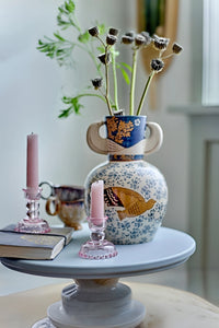 Twin-Handled Dove Ceramic Vase