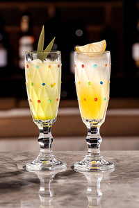 Colorful Polka-Dot Textured Glass