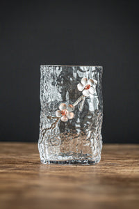 Floral Hammered Glass