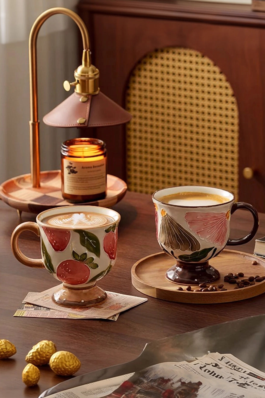 Floral Wildness Embossed Ceramic Cup