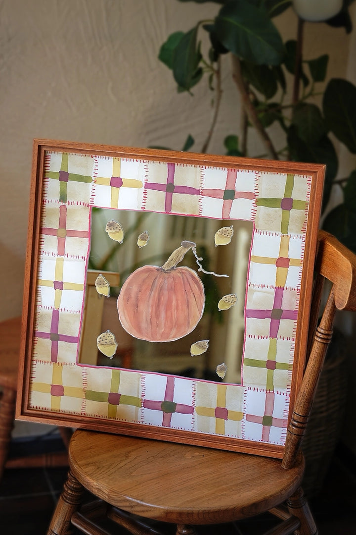 Autumn Pumpkins Mirror Wall Art