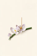 Handcrafted Magnolia Incense Holder by TRLab Shop, elegant ceramic scent accessory with floral magnolia design for incense sticks.