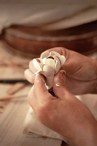 Handcrafted Purple-Pink Camellia Incense Holder