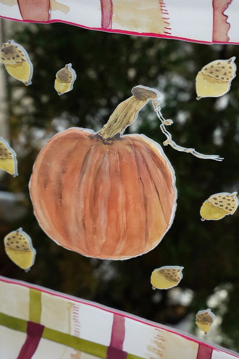 Autumn Pumpkins Mirror Wall Art
